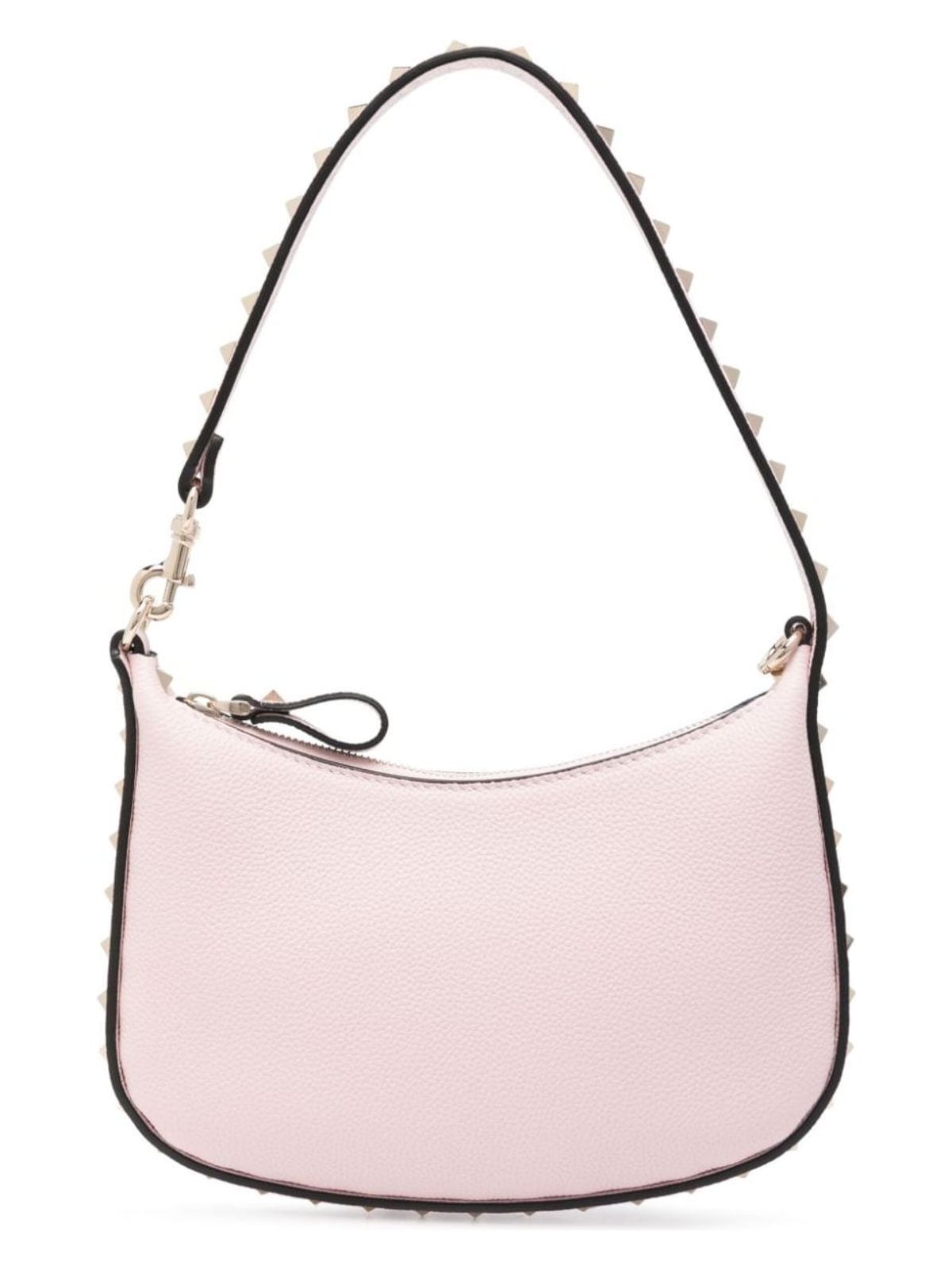 Valentino Garavani Women's Rockstud Mini Leather Hobo Bag in Pink | Size UNI | 4W2P0Z66TAG16Q