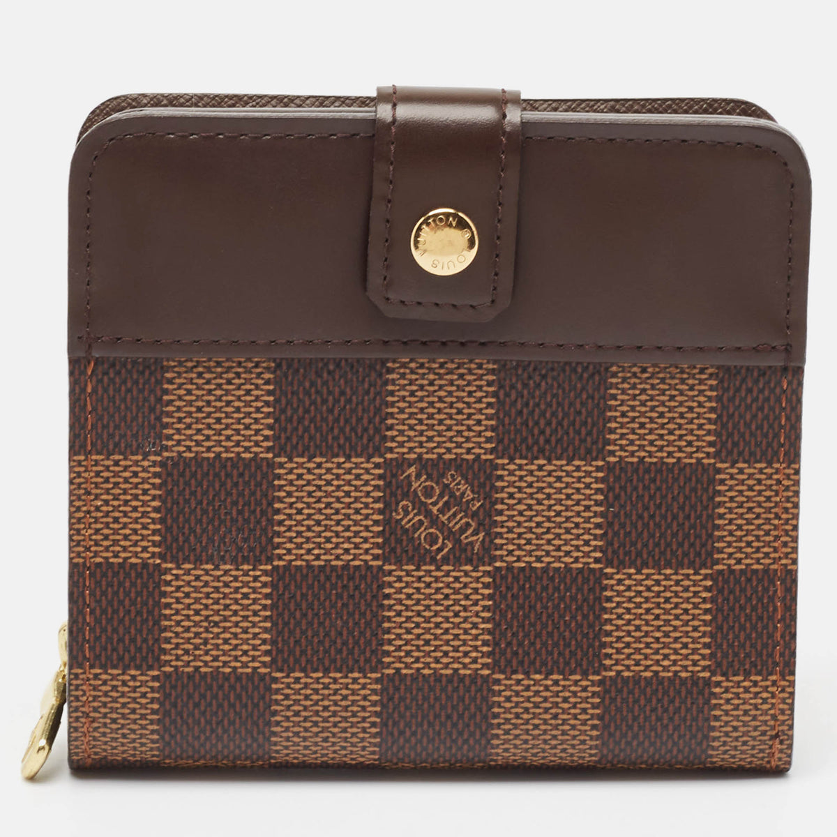 Louis Vuitton Damier Ebene Canvas Compact Wallet