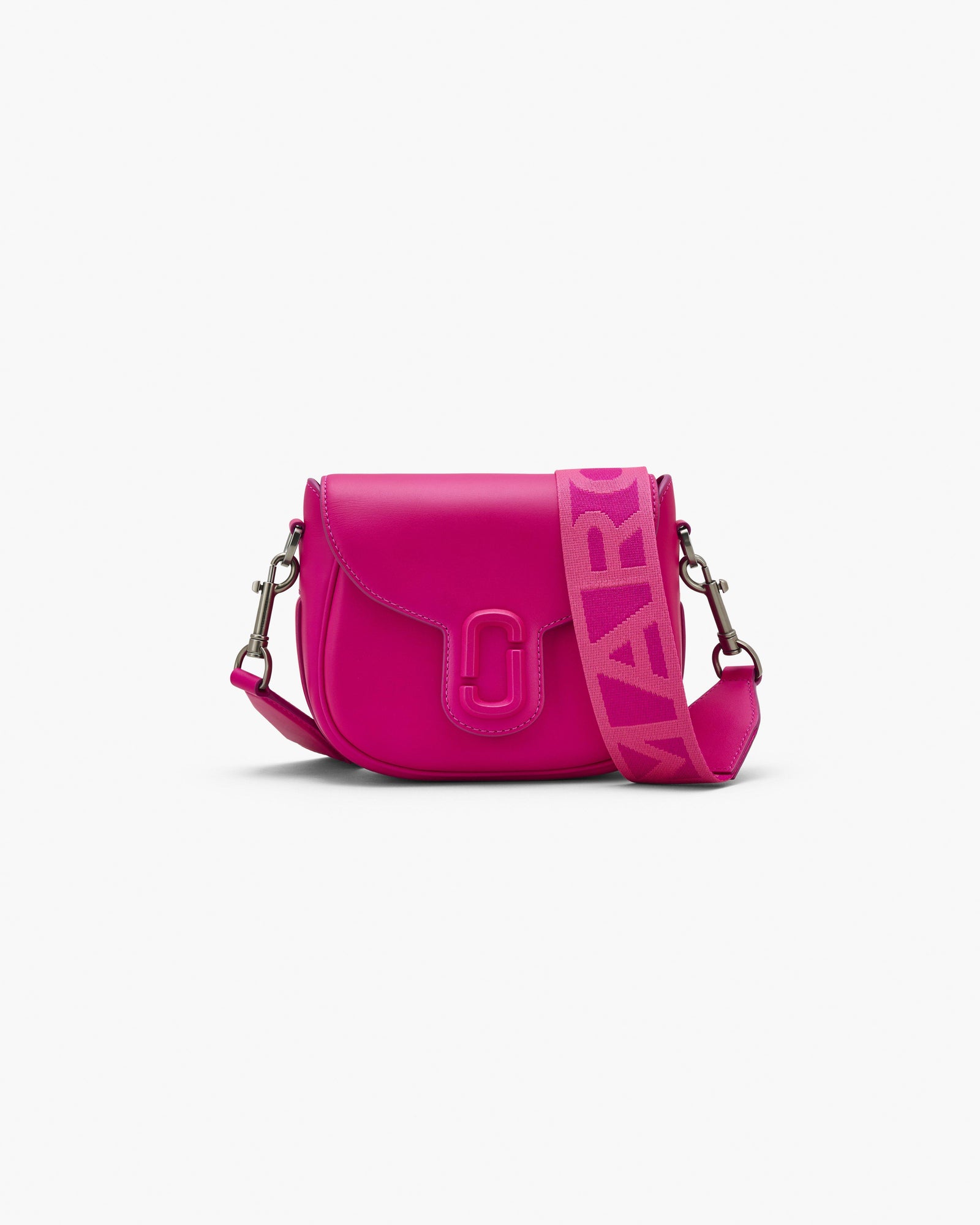 Marc Jacobs The Covered J Marc Saddle Bag in Hot Pink