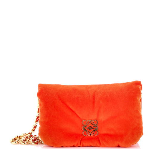 LOEWE Goya Chain Puffer Bag Leather Mini