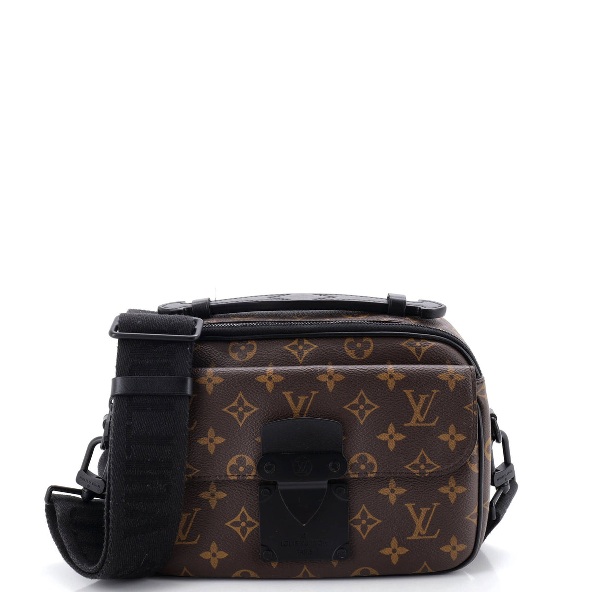 Louis Vuitton S Lock Messenger Bag Macassar Monogram Canvas