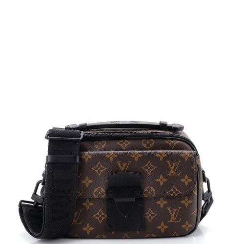 S Lock Messenger Bag Macassar Monogram Canvas