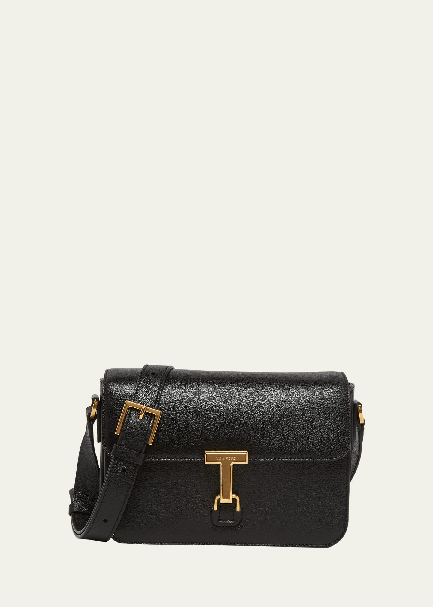 Tom Ford Men's Monarch Grained Leather Messenger Bag