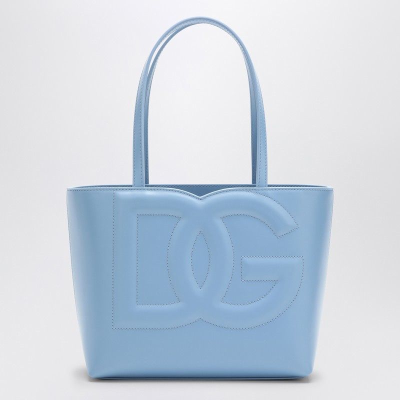 Dolce & Gabbana Women's Dg Logo Small Tote Bag in Light Blue | BB7337AW576