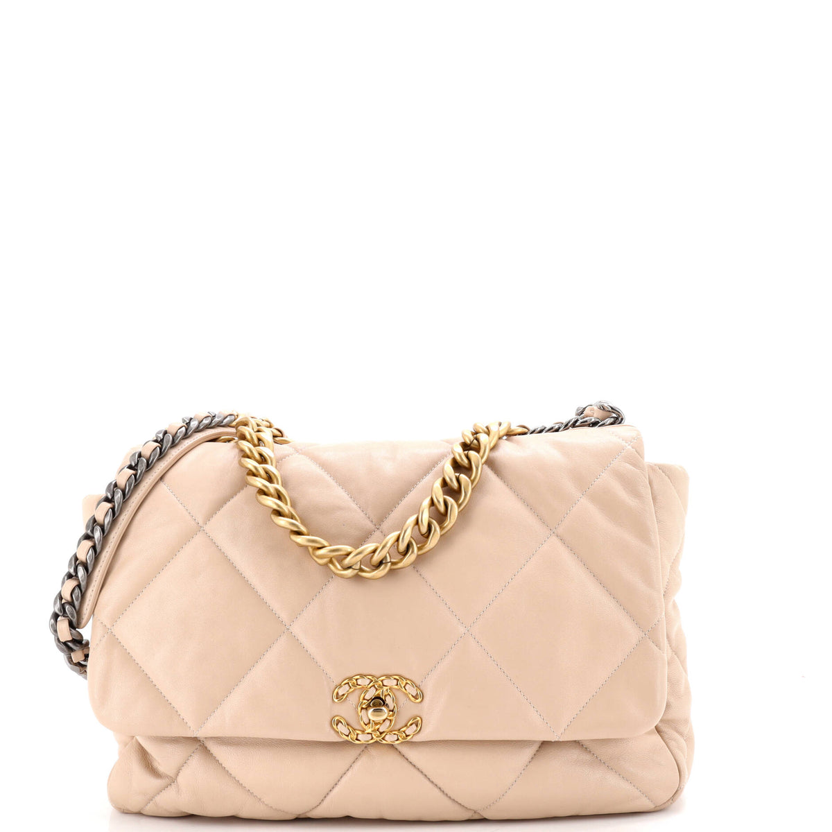 Chanel CHANEL 19 Flap Bag Quilted Leather Large