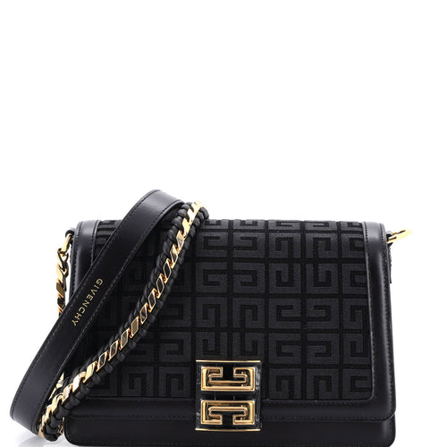 GIVENCHY 4G Woven Chain Top Handle Bag 4G Canvas Medium