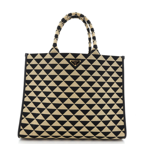 PRADA Symbole Shopper Tote Jacquard Large