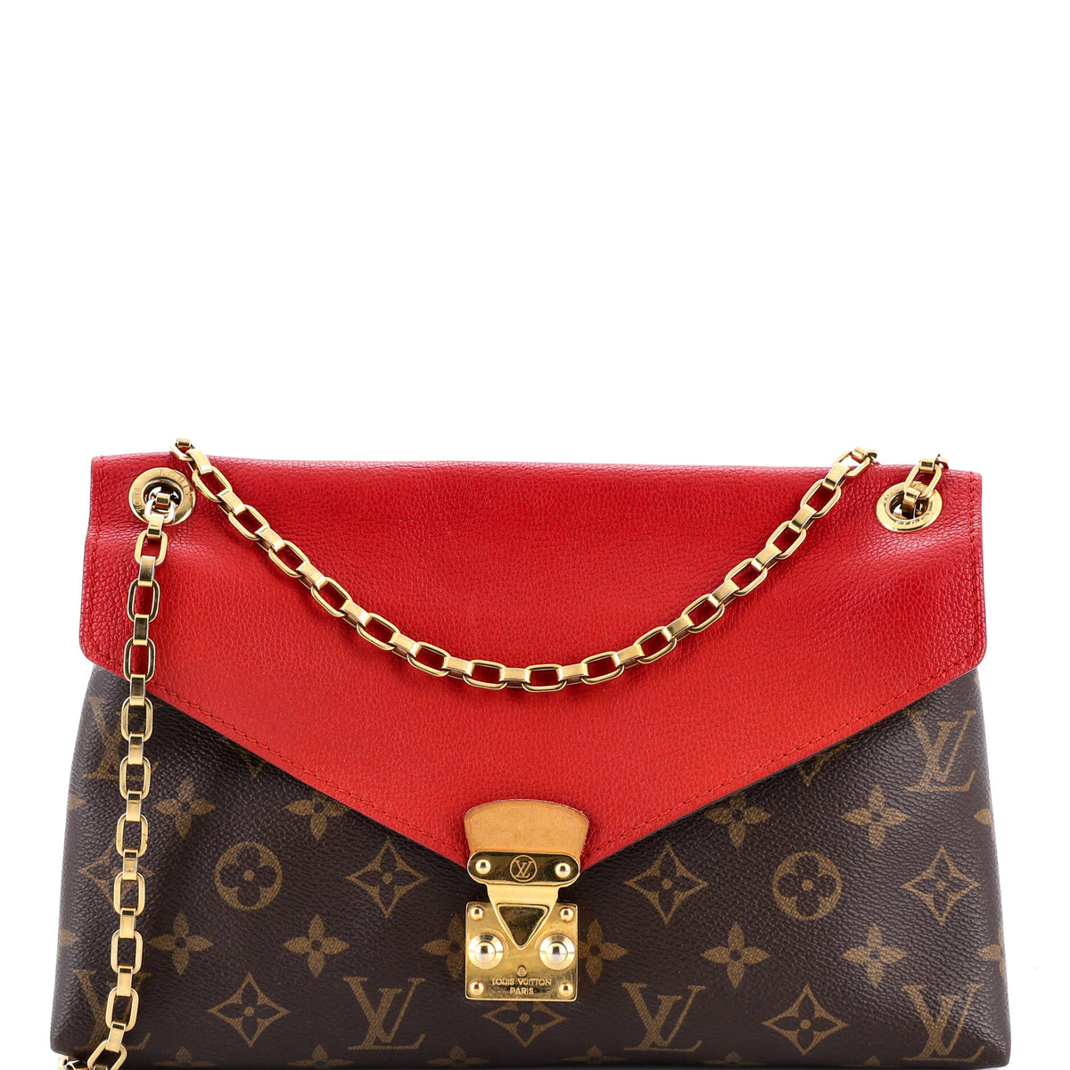 Louis Vuitton Pallas Chain Shoulder Bag Monogram Canvas and Calfskin