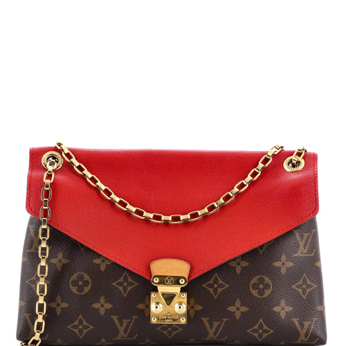 Pallas Chain Shoulder Bag Monogram Canvas and Calfskin
