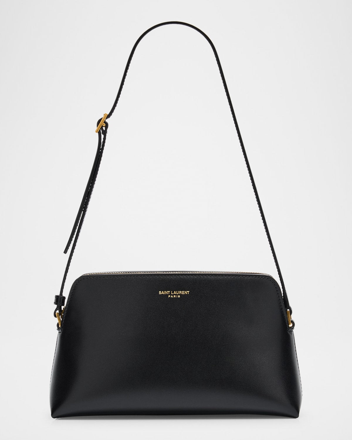 Saint Laurent Mini Pouch on Strap Shoulder Bag in Leather