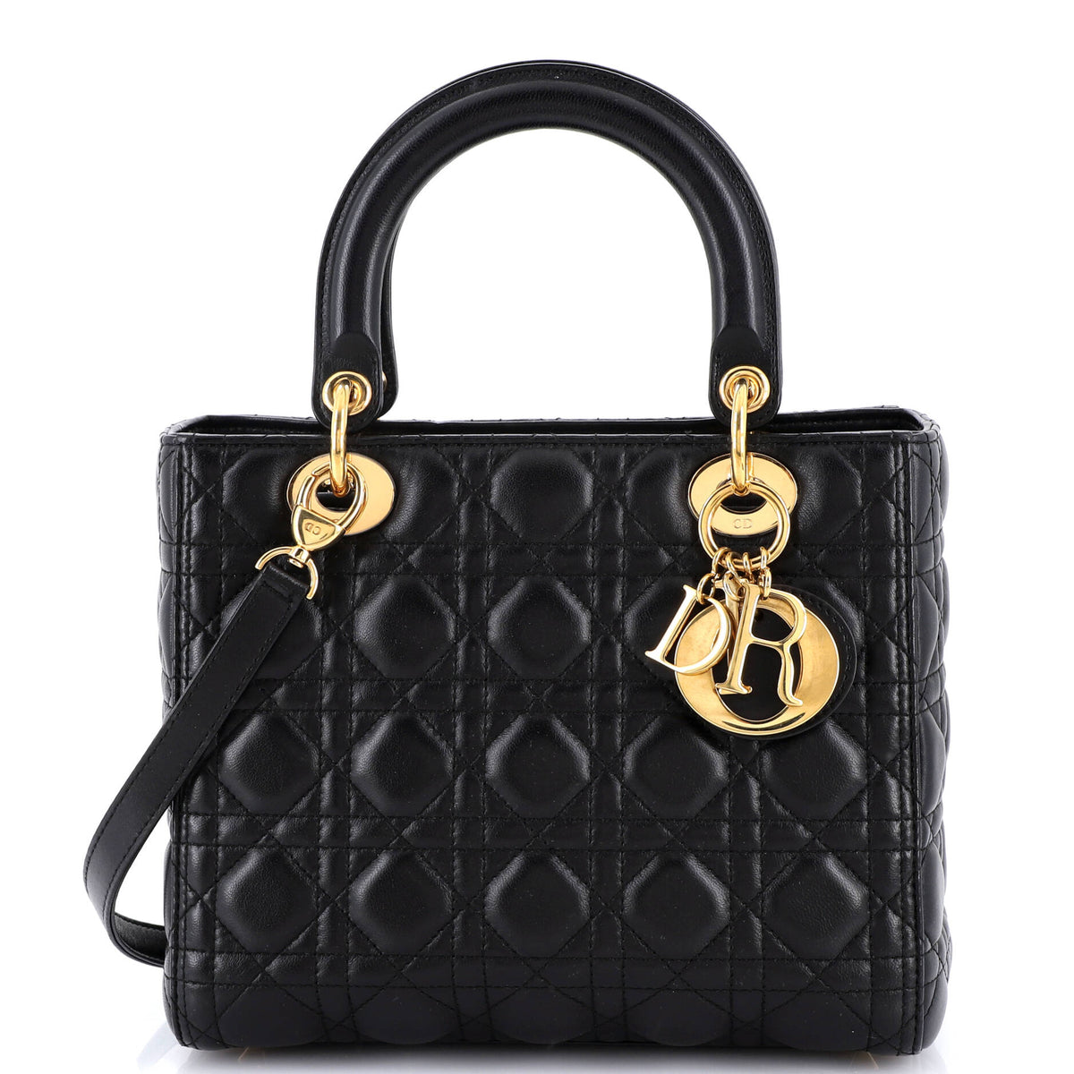Christian Dior Lady Dior Bag Cannage Quilt Lambskin Medium