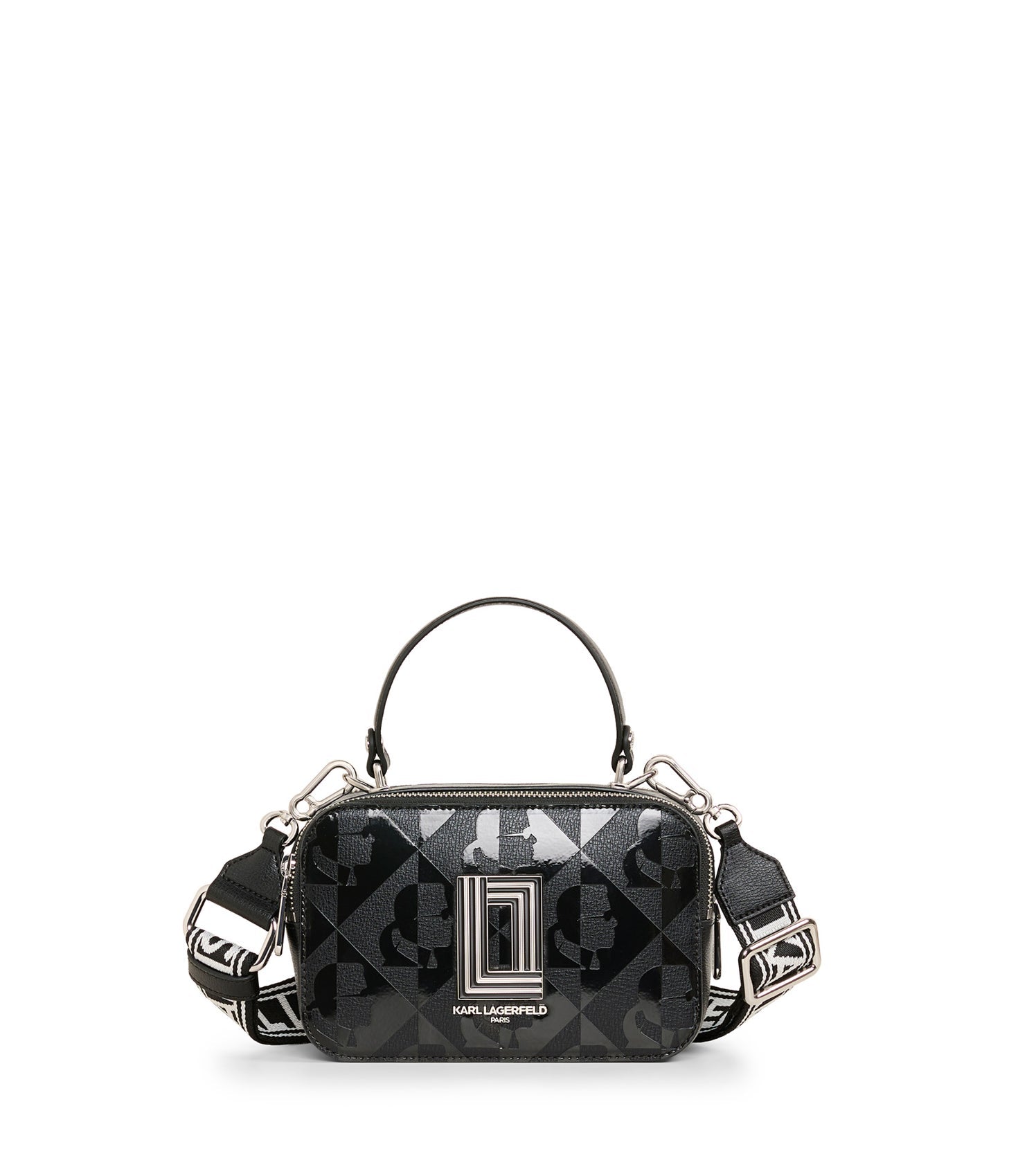 Karl Lagerfeld Paris | Women's Simone Double Karl Head Camera Bag | Black