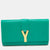 Pochette Y-Ligne en cuir vert Saint Laurent