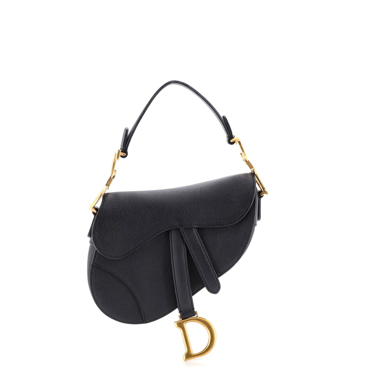 Christian Dior Saddle Handbag Leather Mini
