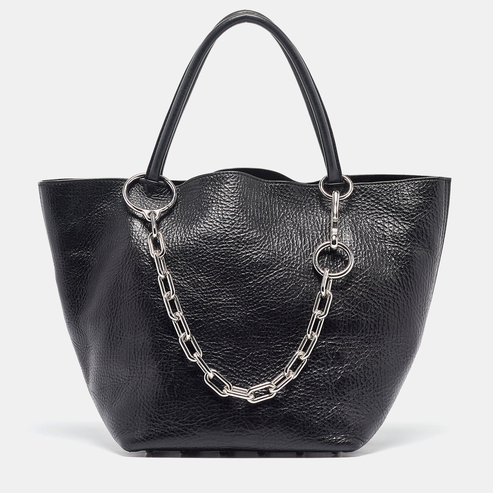 Alexander Wang Black Leather Runway Roxy Bucket Bag