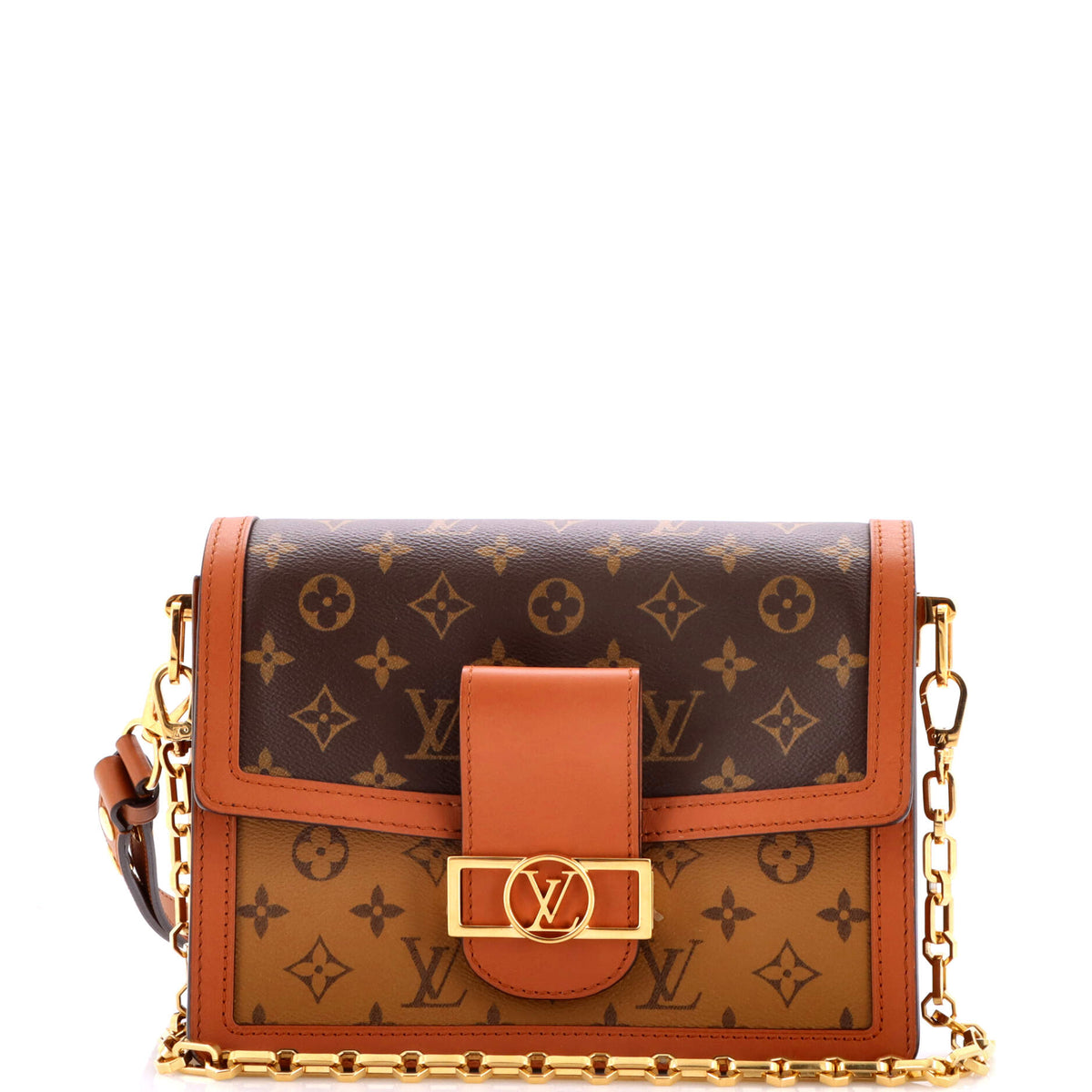 Louis Vuitton Dauphine Shoulder Bag Reverse Monogram Canvas MM