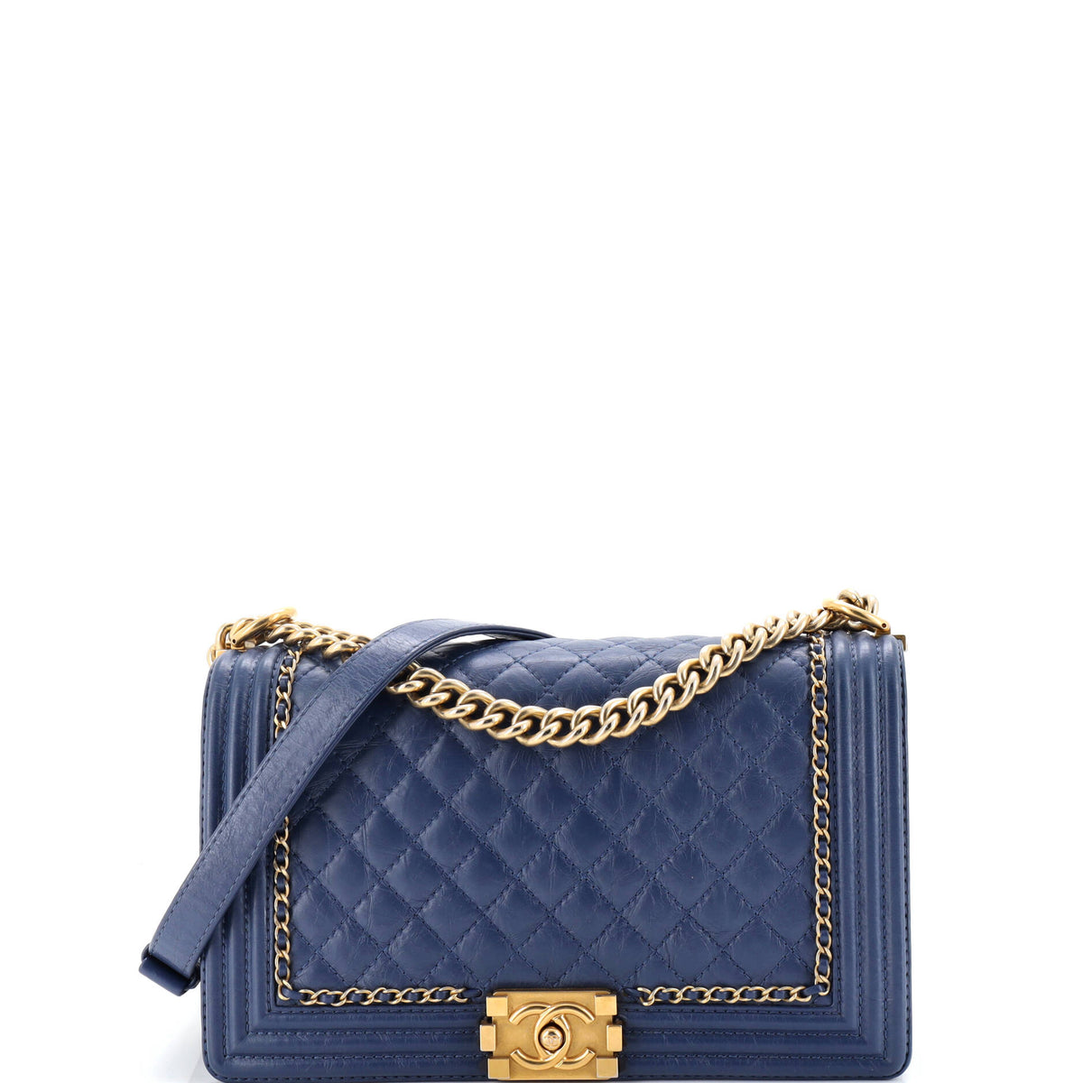 Chanel CHANEL Jacket Boy Flap Bag Quilted Aged Calfskin New Medium