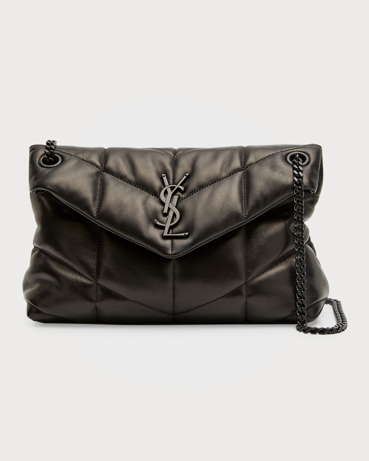 Saint Laurent Lou Puffer Small YSL Shoulder Bag in Quilted Leather