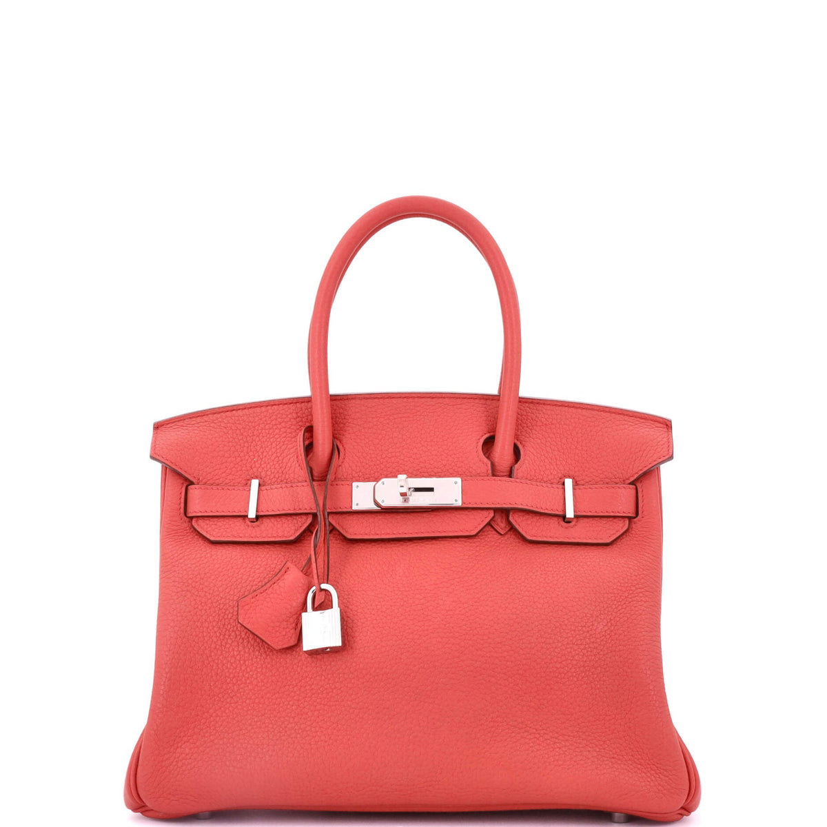 Herm?s Birkin Handbag Bougainvillier Clemence with Palladium Hardware 30