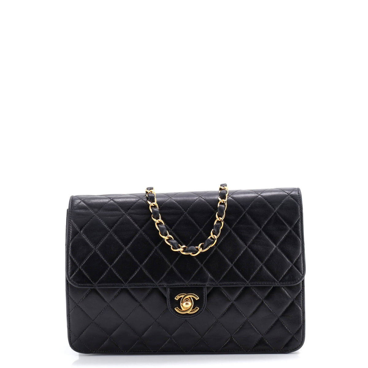 Chanel CHANEL Vintage Square Classic Single Flap Bag Quilted Lambskin Jumbo