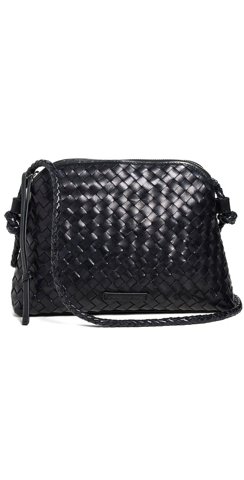 Mallory Woven Crossbody Bag Black One Size