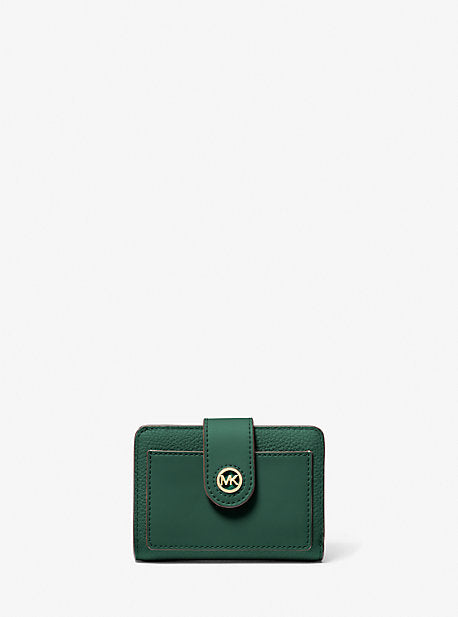 Michael Kors MK Mercer Small Leather Wallet - Green - Michael Kors