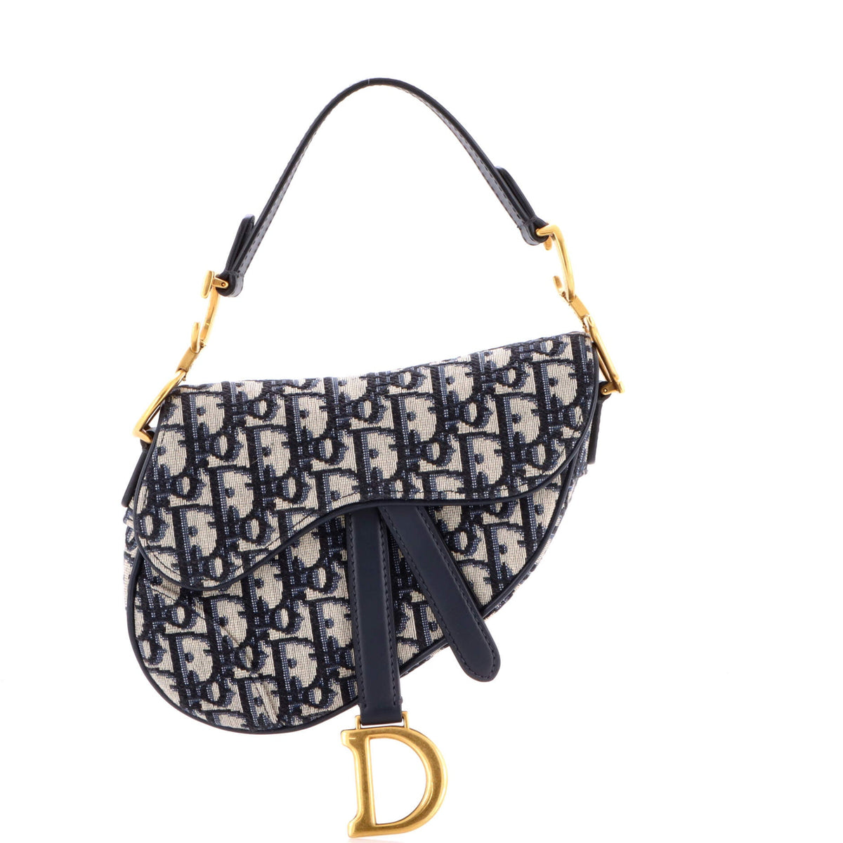 Christian Dior Saddle Handbag Oblique Canvas Mini