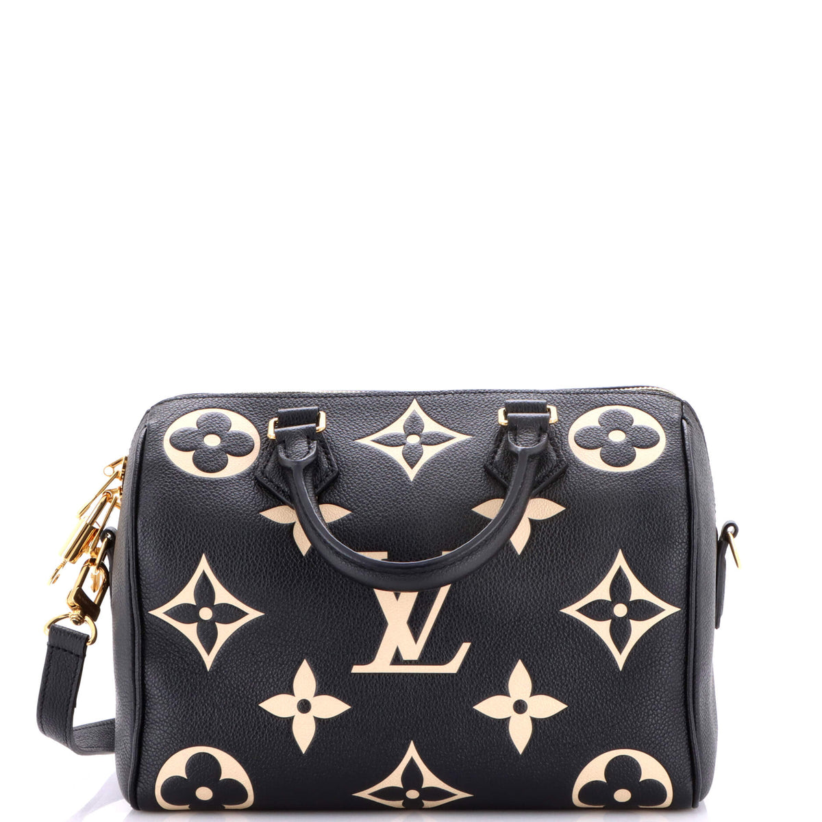 Louis Vuitton Speedy Bandouliere Bag Bicolor Monogram Empreinte Giant 25