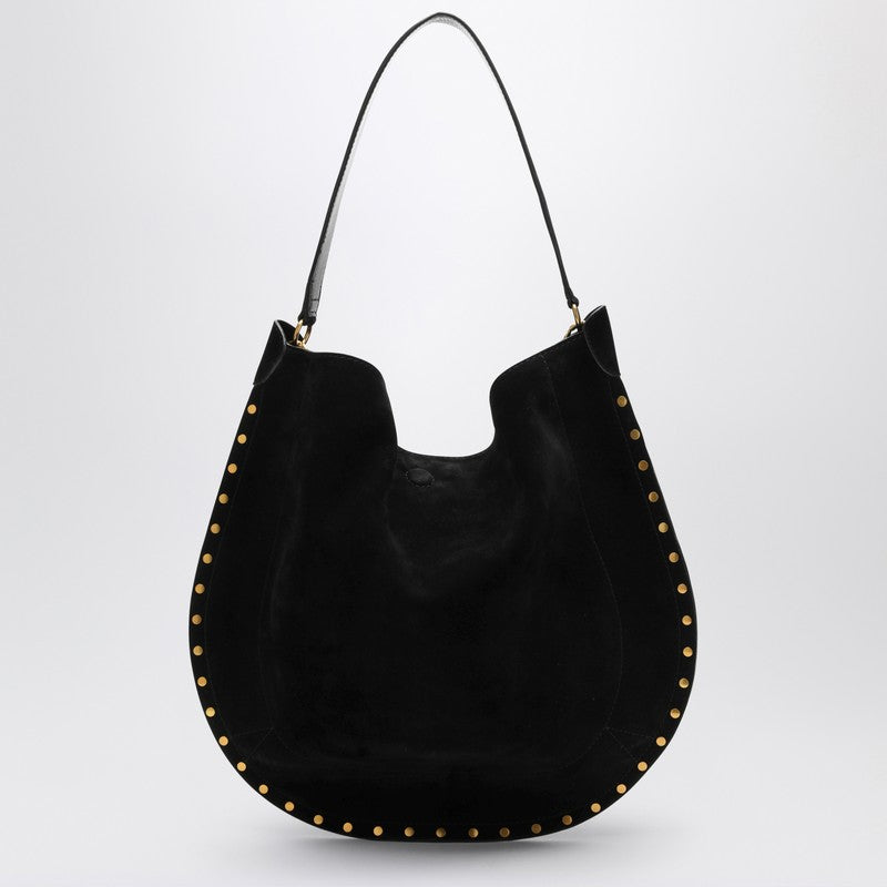 Isabel Marant Oskan Soft Black Suede Hobo Bag