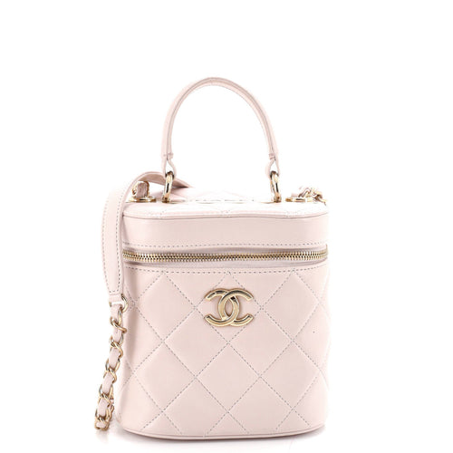 CHANEL Trendy CC Top Handle Vanity Case Quilted Lambskin Small
