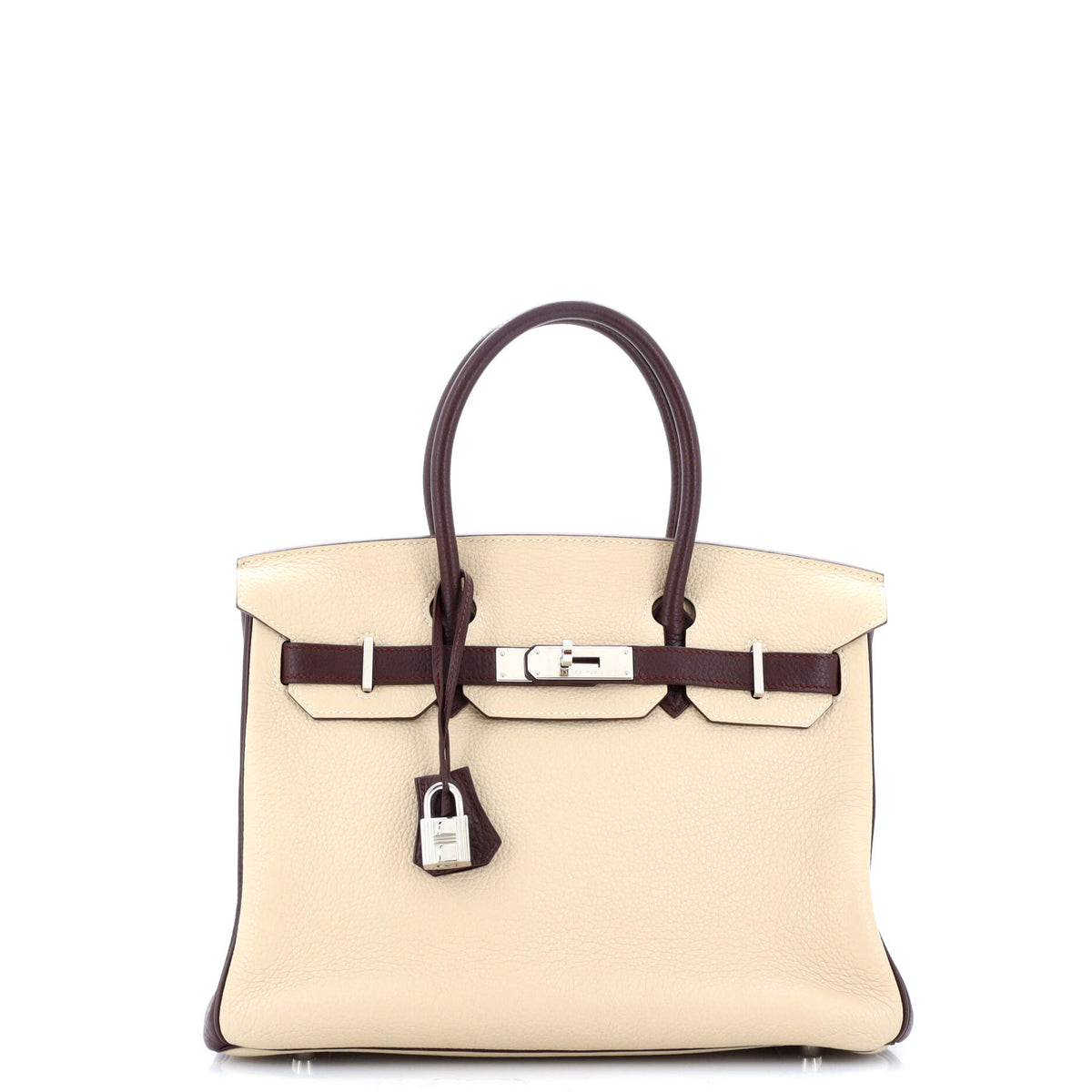 Hermès Birkin Handbag Bicolor Togo with Palladium Hardware 30