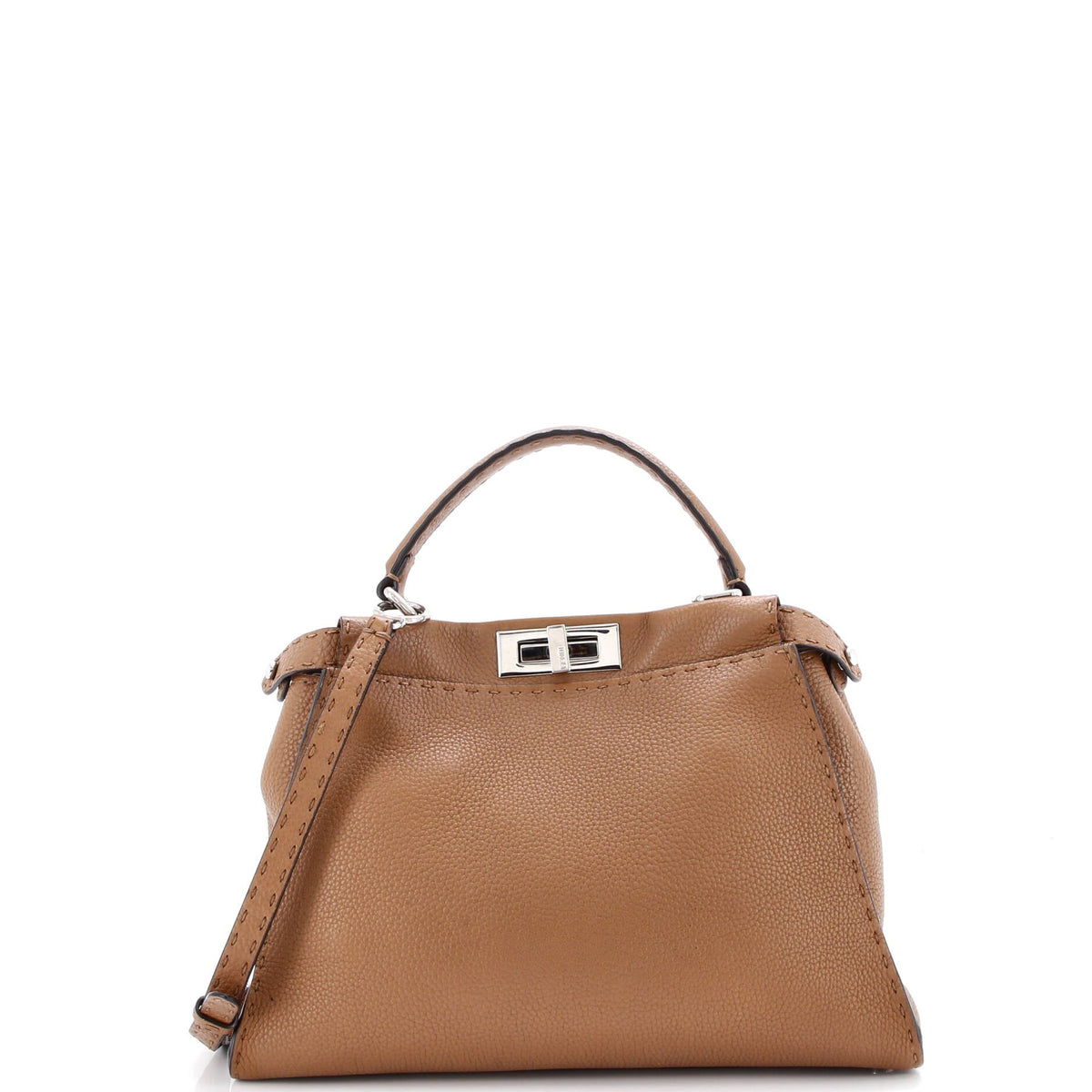 Fendi FENDI Selleria Peekaboo Bag Rigid Leather Regular