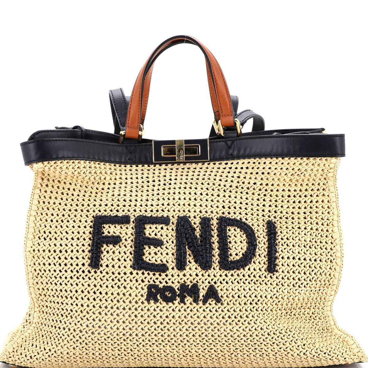 Fendi FENDI Peekaboo X-Tote Raffia Medium