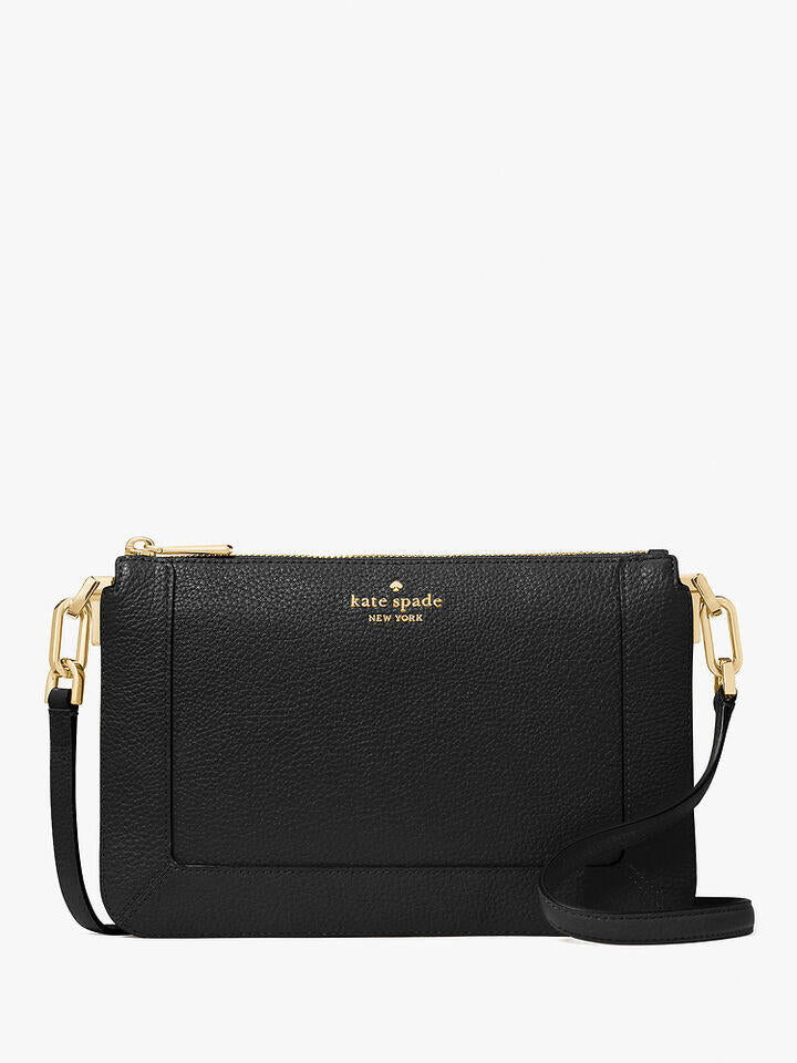 Kate Spade Au Lena Pebbled Leather Double Compartment Crossbody