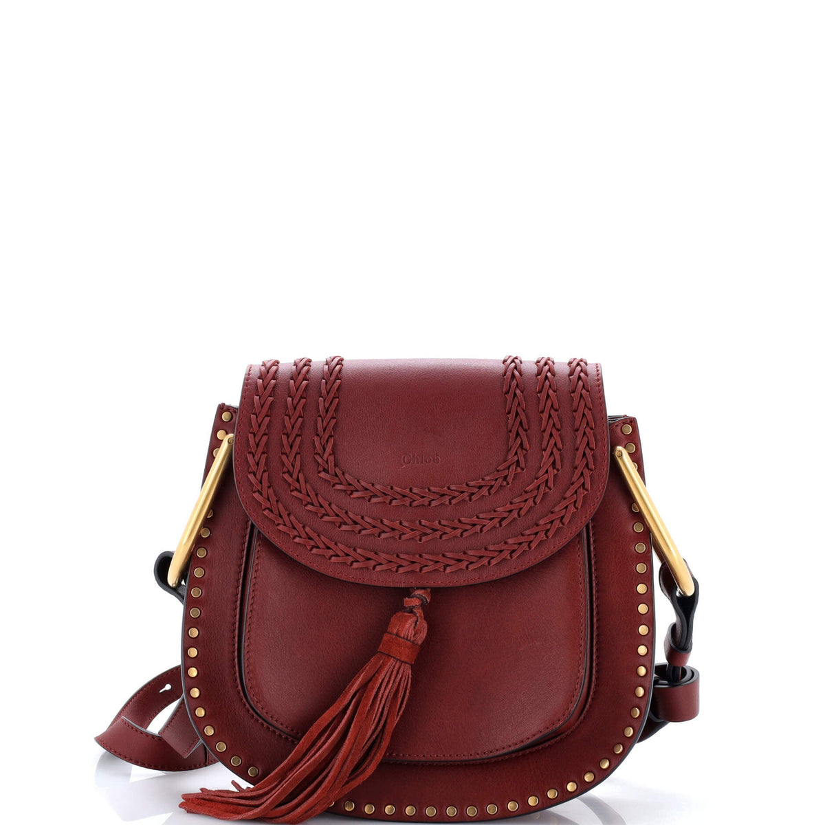 Chloe CHLOE Hudson Handbag Whipstitch Leather Small
