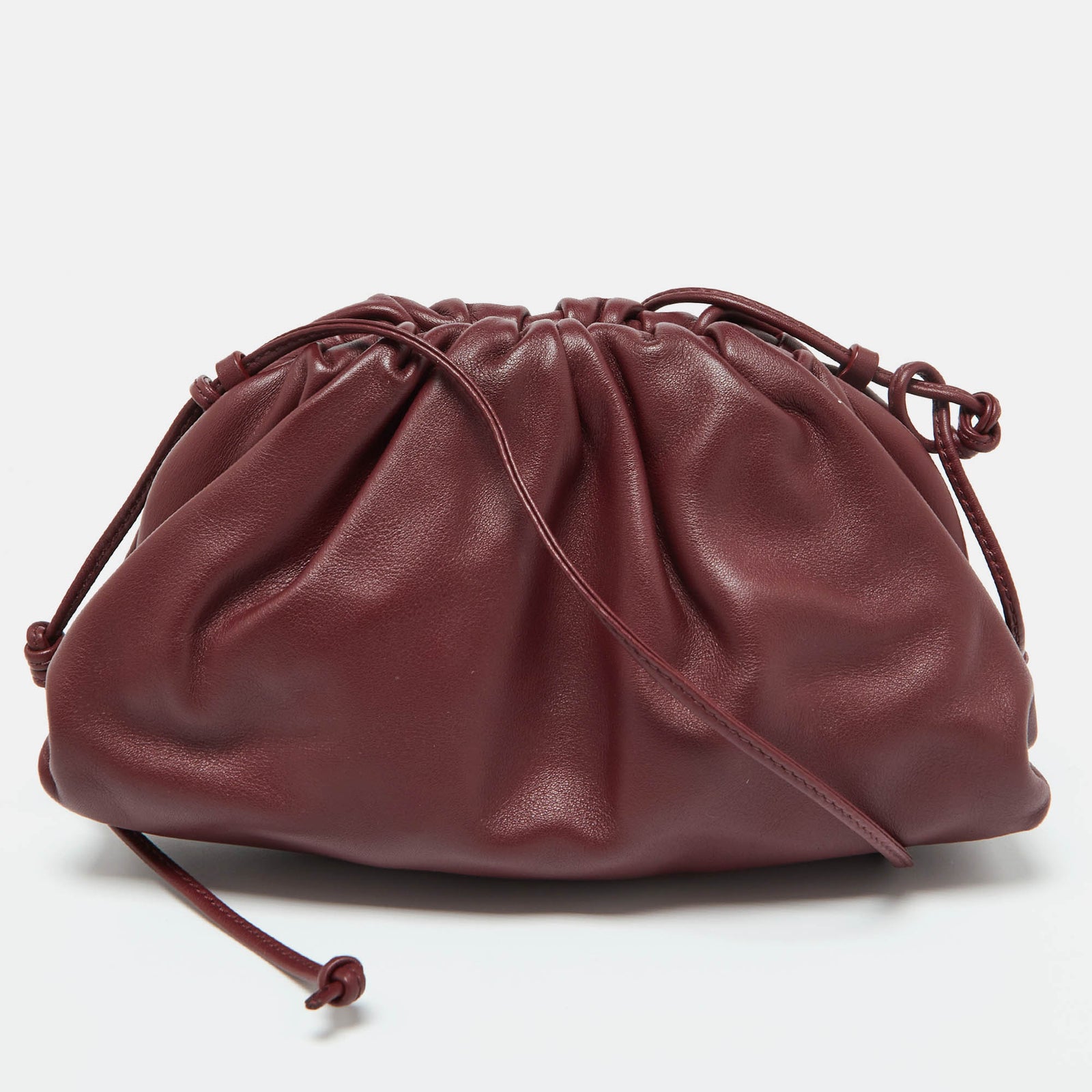 Bottega Veneta Bordeaux Leather Mini The Pouch Bag