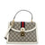 GUCCI Ophidia Flap Top Handle Bag GG Coated Canvas Small