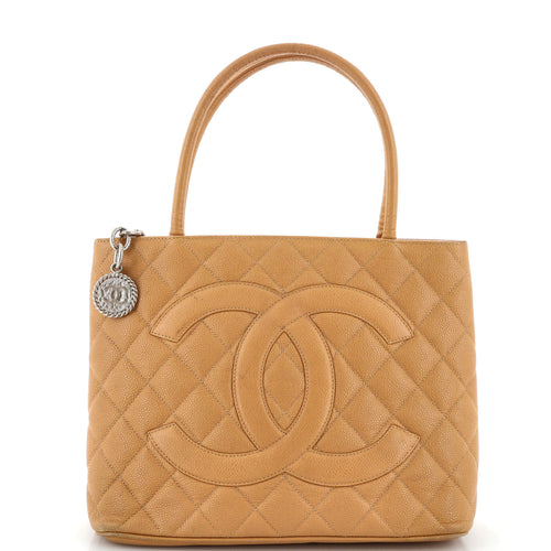 CHANEL Medallion Tote Quilted Caviar