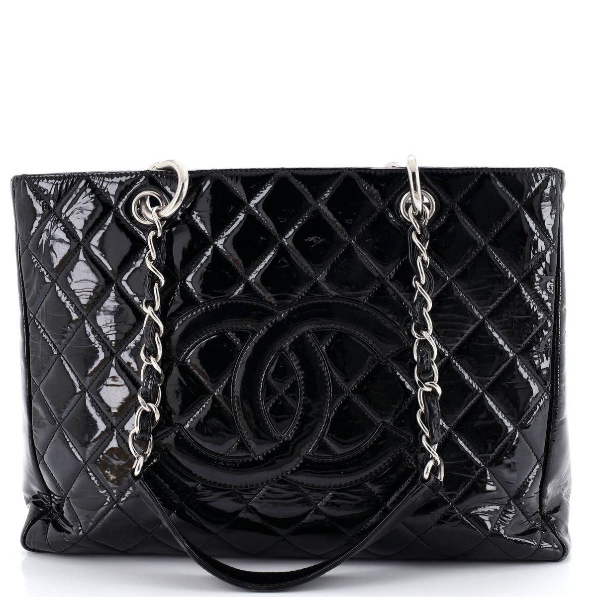 Chanel CHANEL Grand Shopping Tote Quilted Patent
