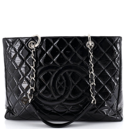 CHANEL Grand Shopping Tote Quilted Patent