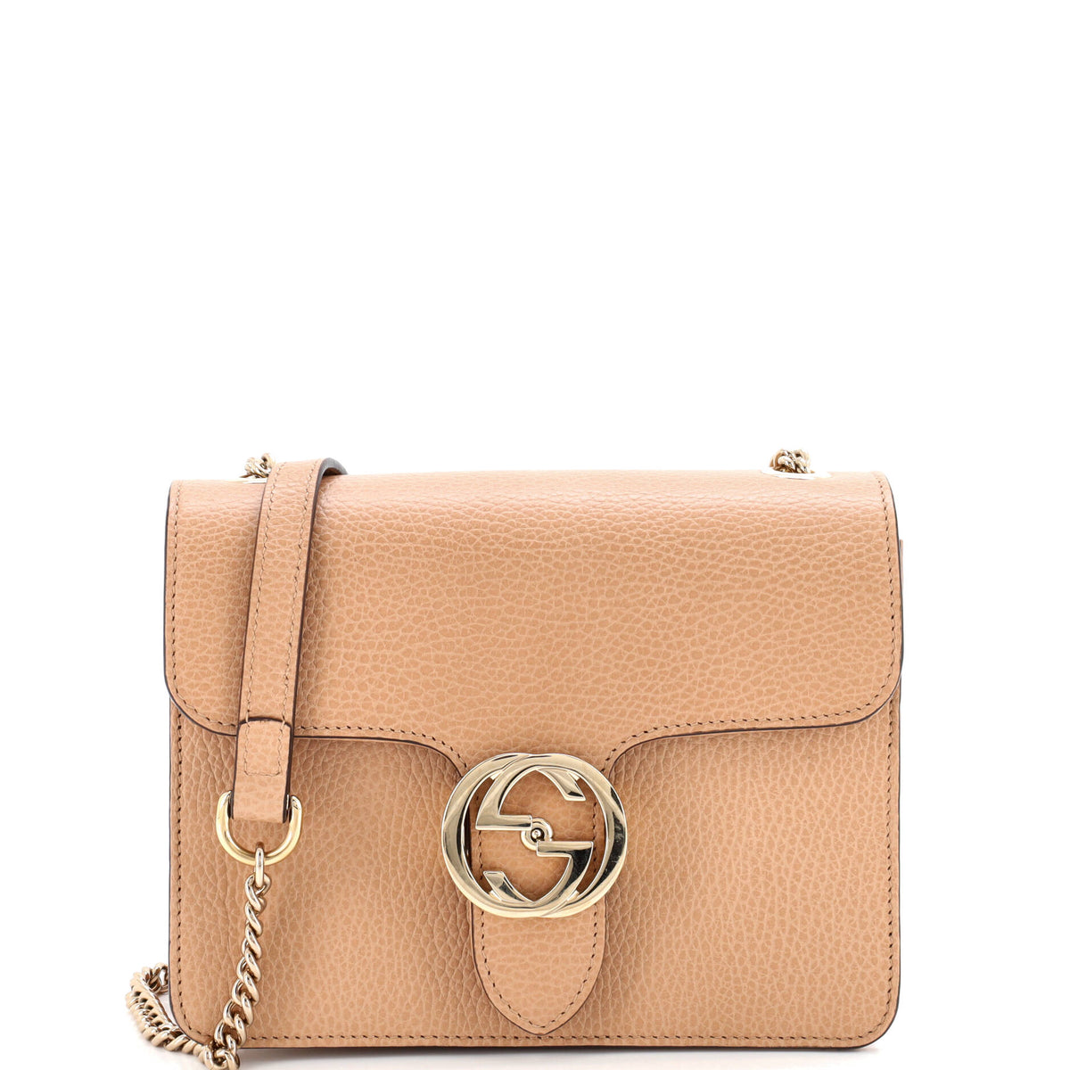 Gucci GUCCI Interlocking Shoulder Bag Leather Small