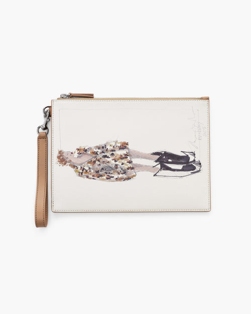 Marc Jacobs The Runway Illustration Wristlet in Camel