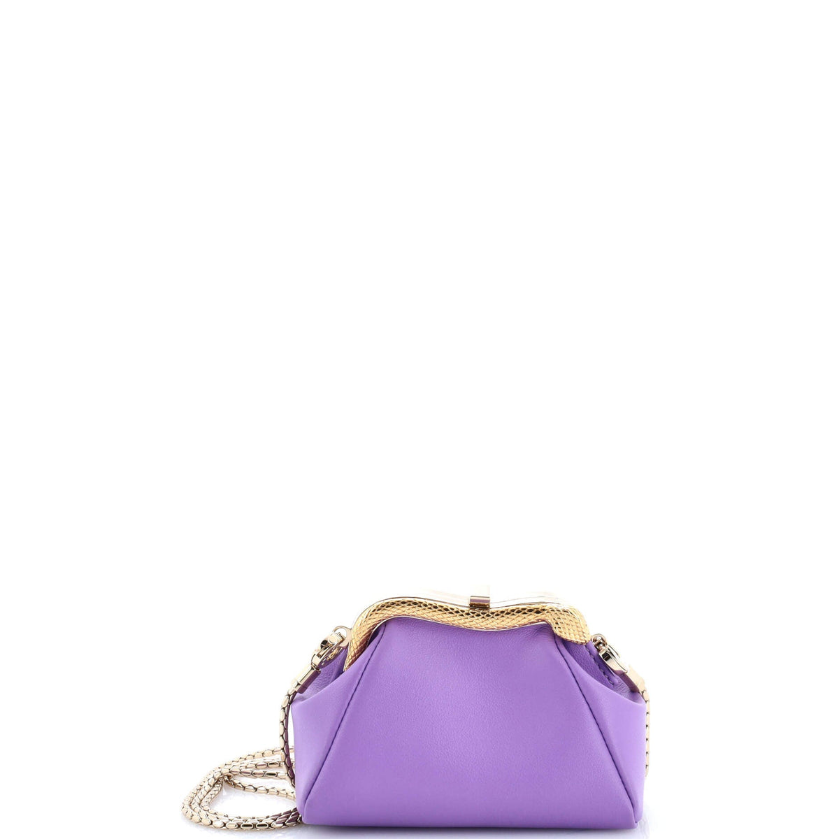 Bvlgari BVLGARI Serpentine Pouch Bag Leather Micro