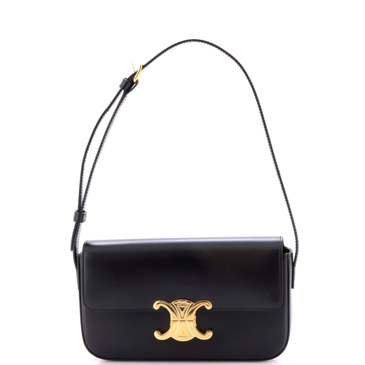 Celine CELINE Triomphe East-West Shoulder Bag Smooth Calfskin