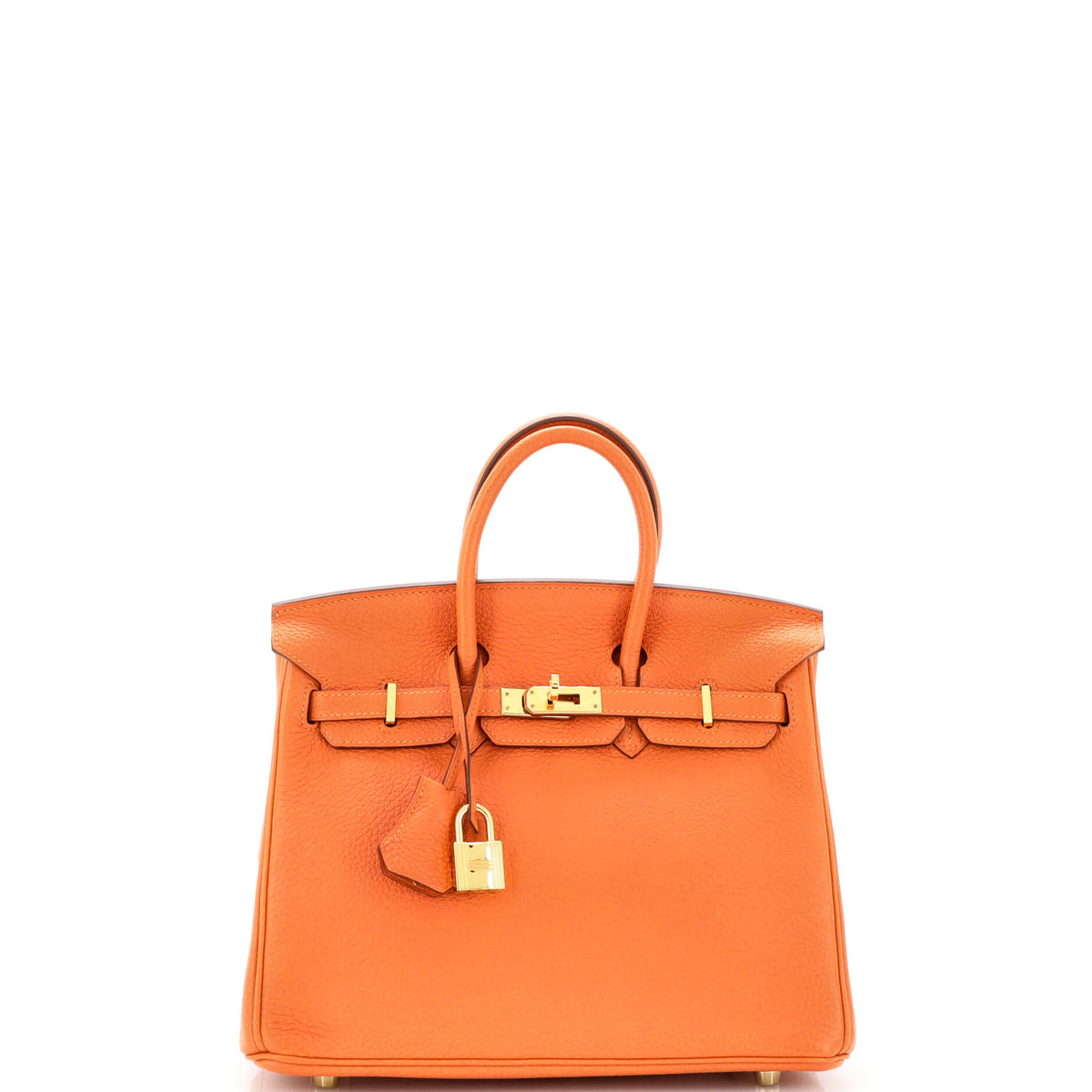 Hermès Birkin Handbag Feu Togo with Gold Hardware 25