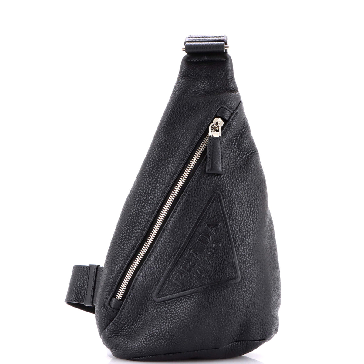 Prada PRADA Triangle Logo Sling Bag Leather