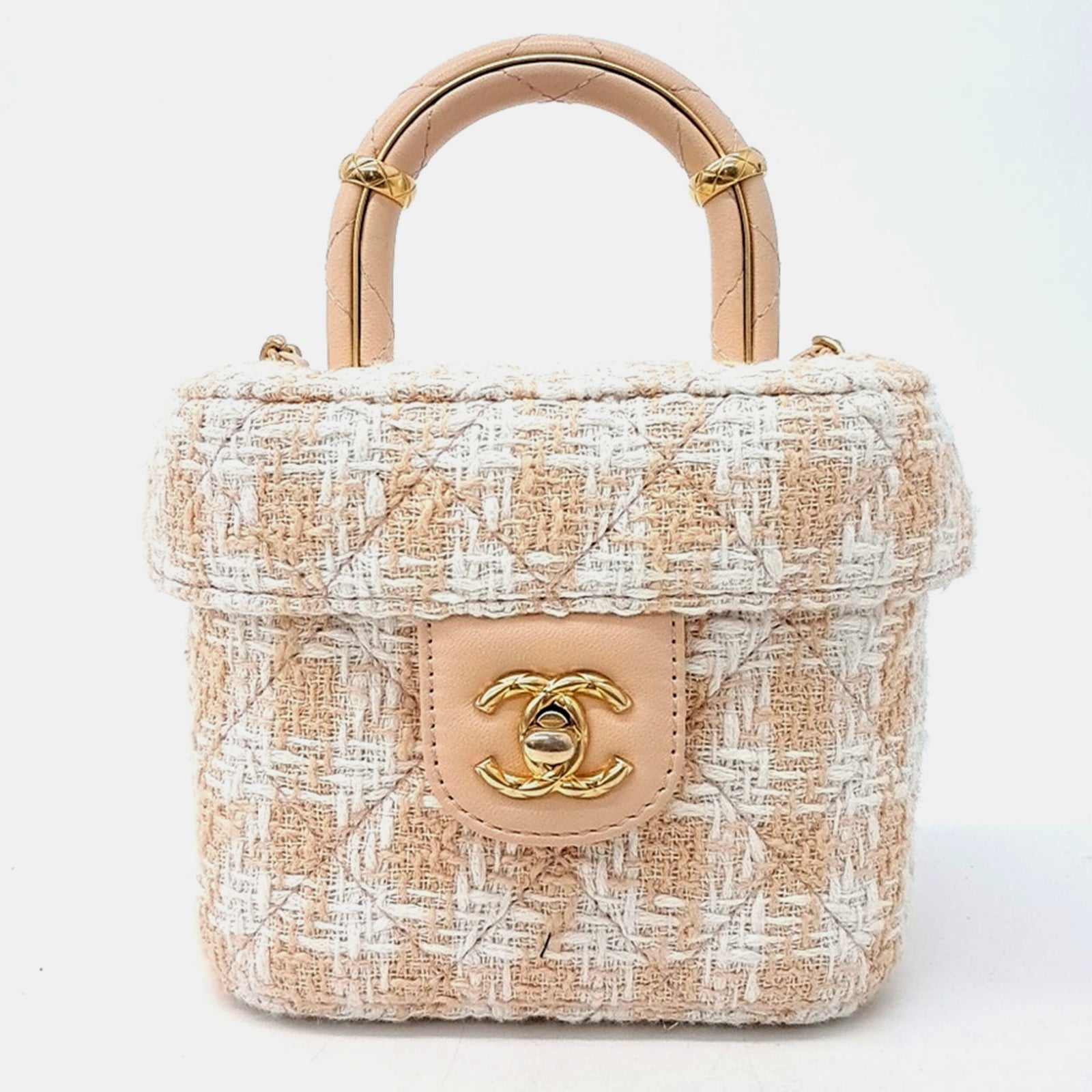 Chanel Tweed-Tasche mit Henkel