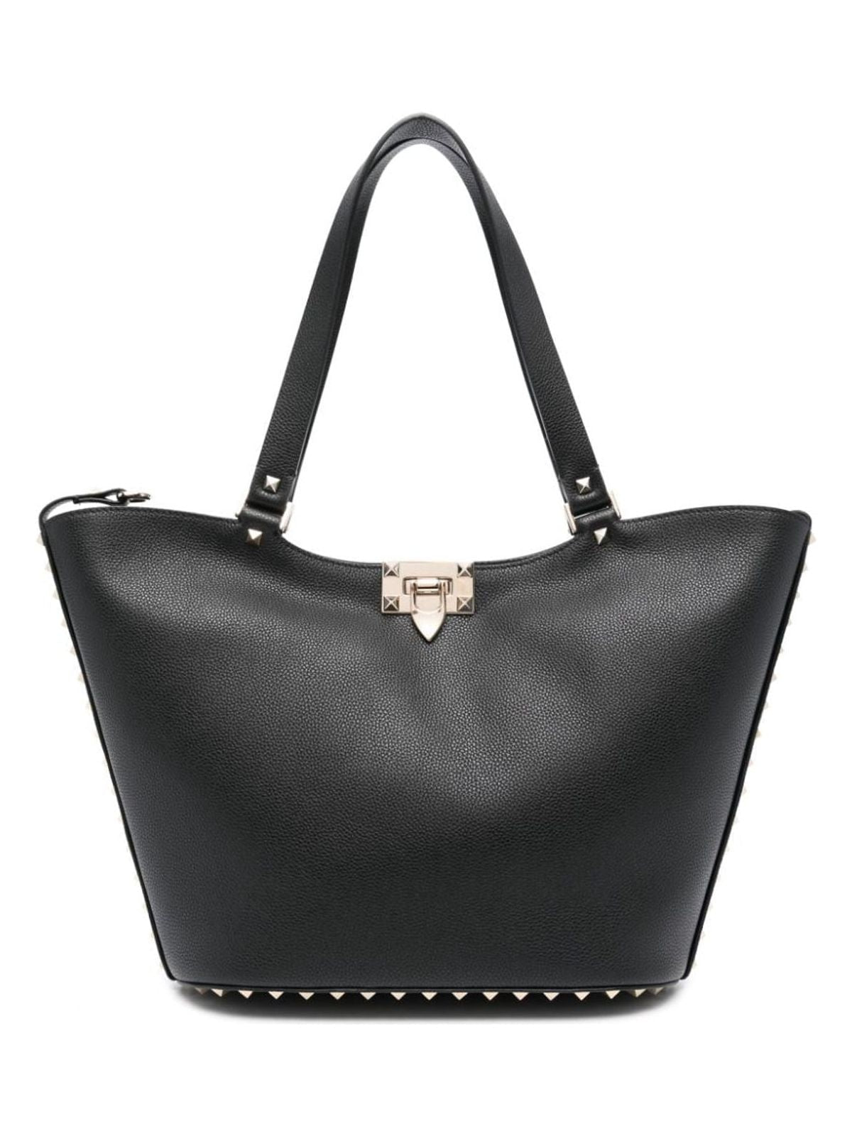 Valentino Garavani Women's Rockstud Small Tote Bag in Black | Size UNI | 4W2B0N07TAG0NO