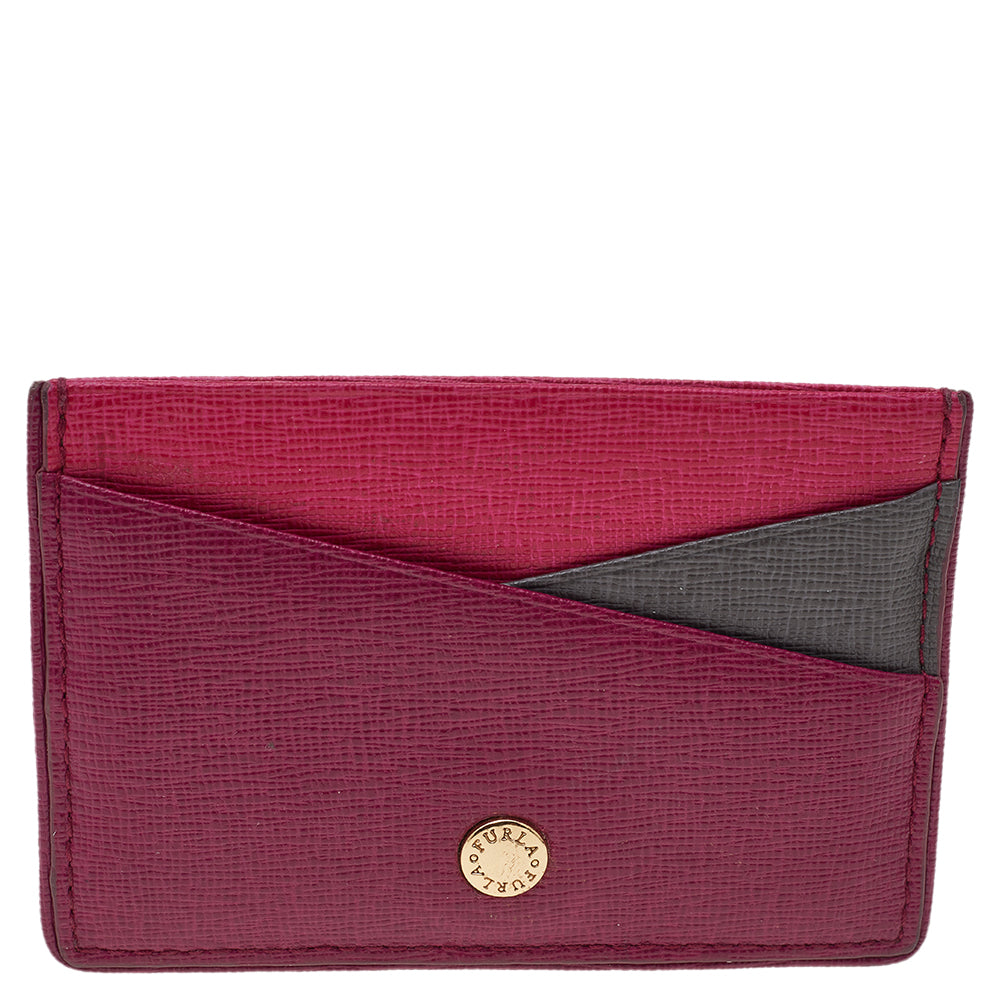 Furla Tricolor Leather Card Holder