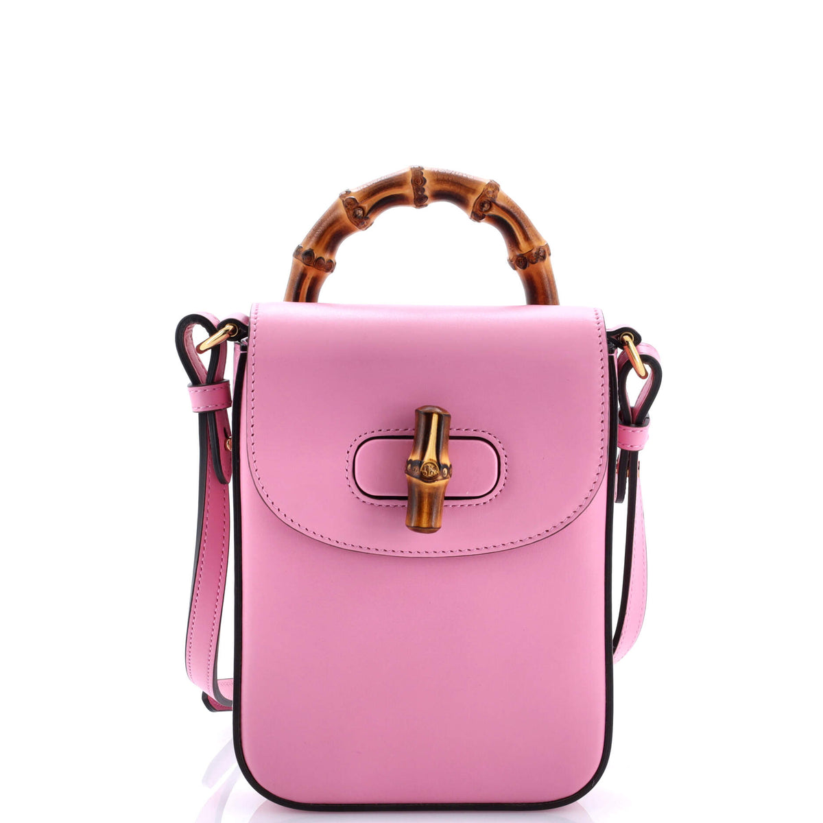 Gucci GUCCI Bamboo Top Handle Backpack Leather Mini